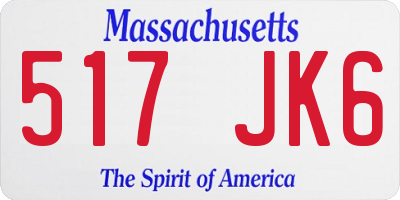 MA license plate 517JK6