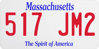 MA license plate 517JM2