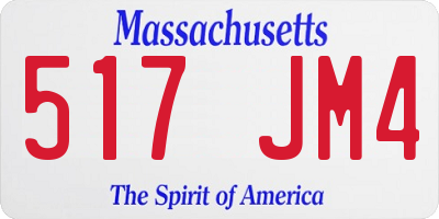 MA license plate 517JM4