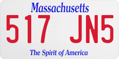 MA license plate 517JN5