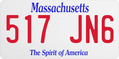 MA license plate 517JN6