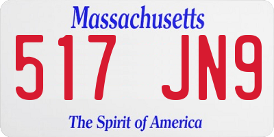 MA license plate 517JN9