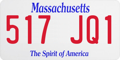 MA license plate 517JQ1
