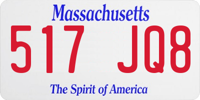 MA license plate 517JQ8
