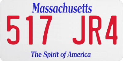 MA license plate 517JR4