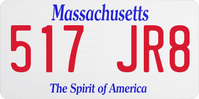 MA license plate 517JR8