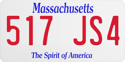 MA license plate 517JS4