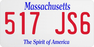 MA license plate 517JS6