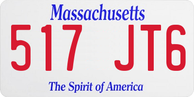 MA license plate 517JT6
