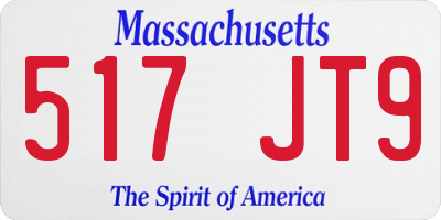 MA license plate 517JT9