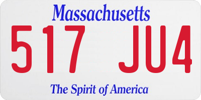MA license plate 517JU4