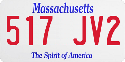 MA license plate 517JV2