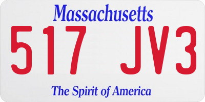 MA license plate 517JV3