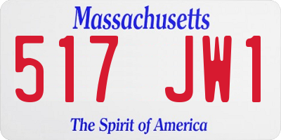 MA license plate 517JW1