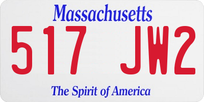 MA license plate 517JW2