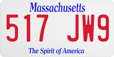 MA license plate 517JW9