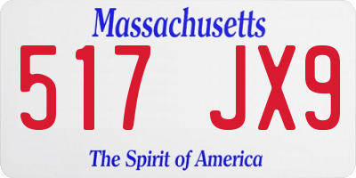 MA license plate 517JX9