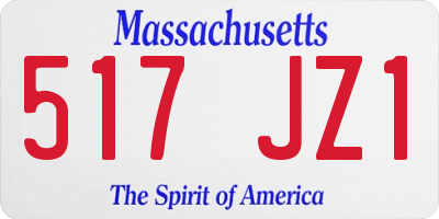 MA license plate 517JZ1