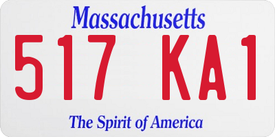 MA license plate 517KA1