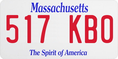 MA license plate 517KB0