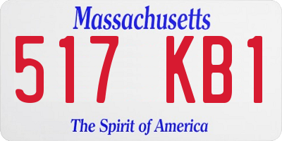 MA license plate 517KB1