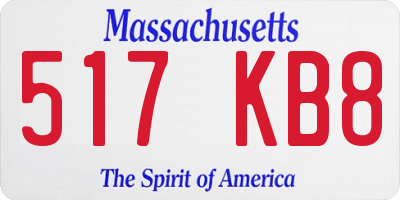 MA license plate 517KB8