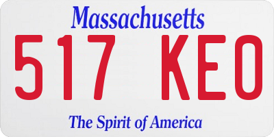 MA license plate 517KE0