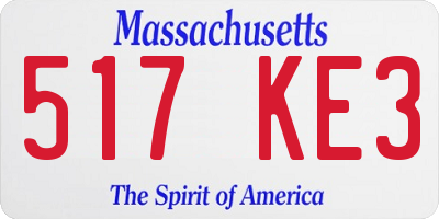 MA license plate 517KE3