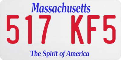 MA license plate 517KF5