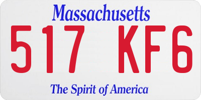 MA license plate 517KF6