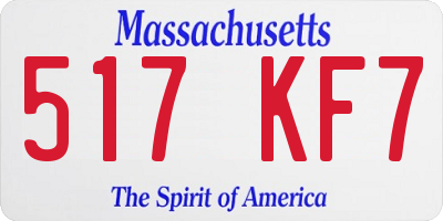MA license plate 517KF7