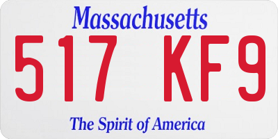 MA license plate 517KF9