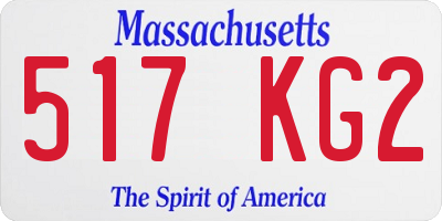 MA license plate 517KG2