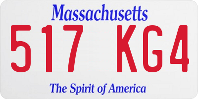 MA license plate 517KG4