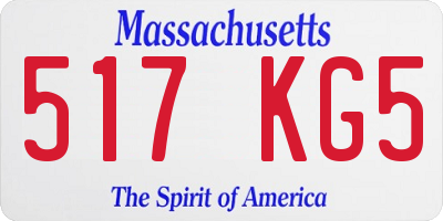 MA license plate 517KG5