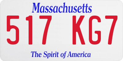 MA license plate 517KG7
