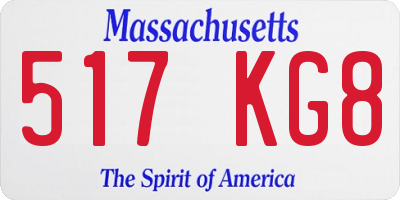 MA license plate 517KG8