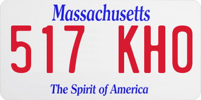 MA license plate 517KH0