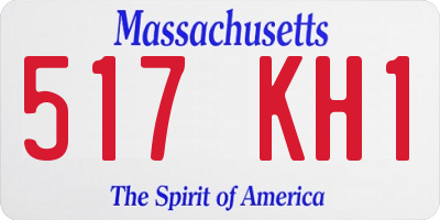 MA license plate 517KH1