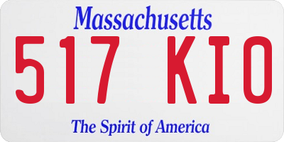 MA license plate 517KI0