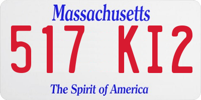 MA license plate 517KI2