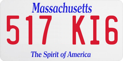 MA license plate 517KI6