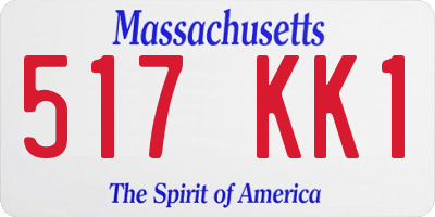 MA license plate 517KK1