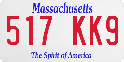 MA license plate 517KK9