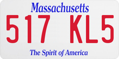 MA license plate 517KL5