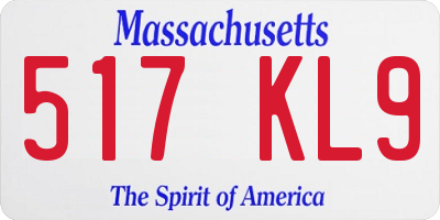 MA license plate 517KL9