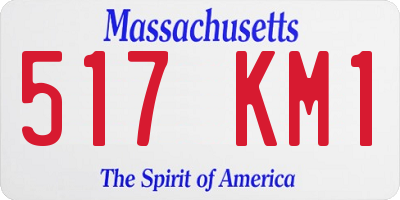 MA license plate 517KM1