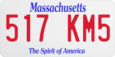 MA license plate 517KM5