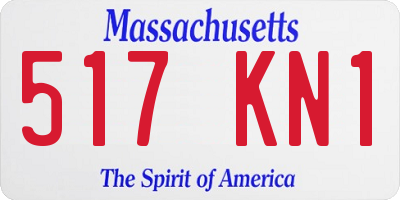 MA license plate 517KN1