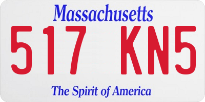 MA license plate 517KN5